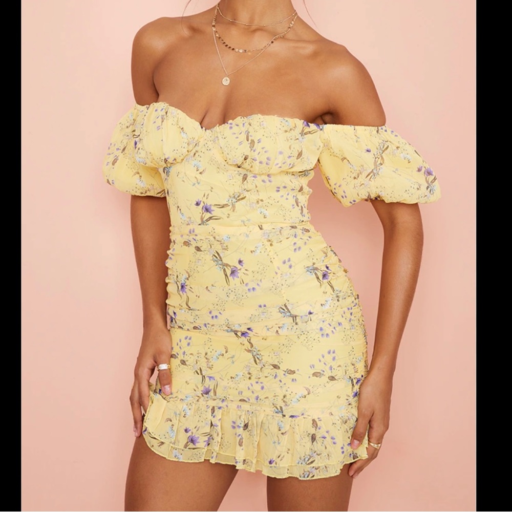 Yellow Chiffon Dress